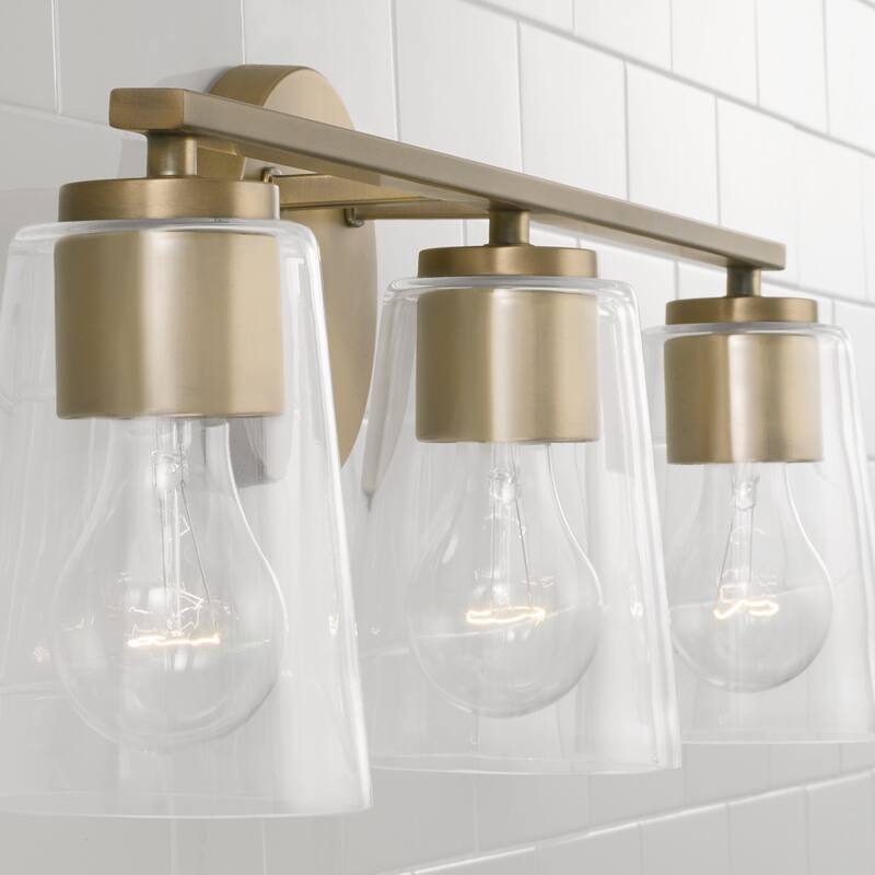 Portman 3-light Bath/ Vanity Fixture w/ Clear Glass