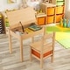 preview thumbnail 7 of 31, Gymax Kids Table and Chair Set Wood Activity Study Desk w/ Storage
