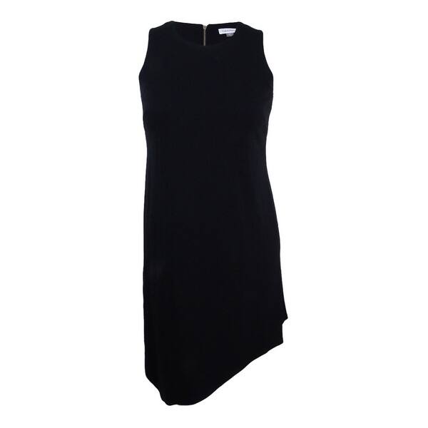 Calvin Klein Women's Asymmetrical Shift Dress (10, Black) - Bed Bath &  Beyond - 41283331