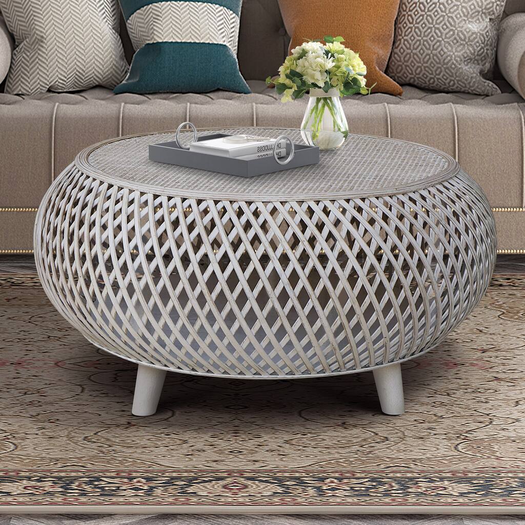 Bora Bora Bamboo/Rattan Round Coffee Table