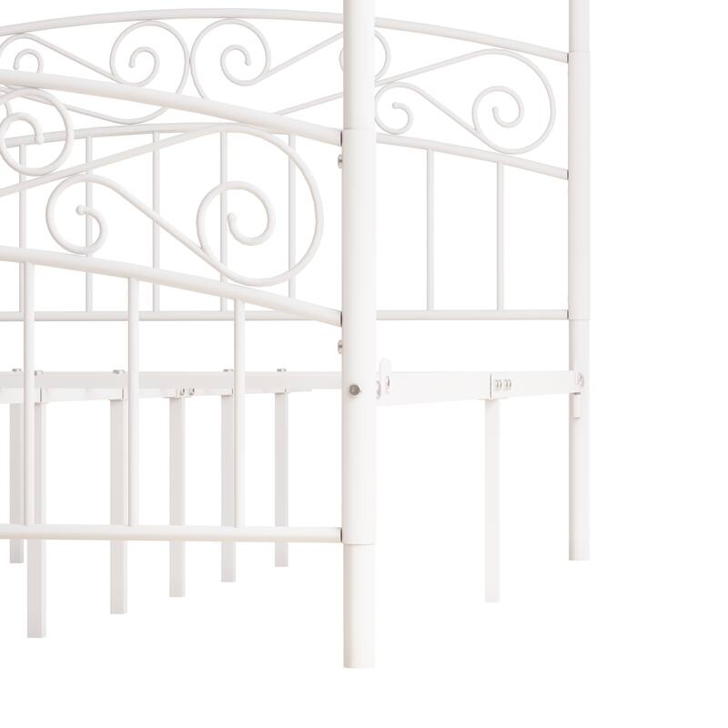 Queen Size Canopy Bed with Headboard