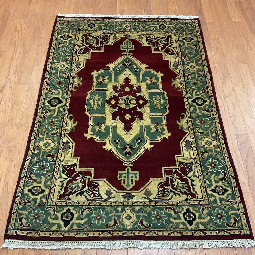 HERAT ORIENTAL Handmade Mahal Wool Rug - 4' x 6'