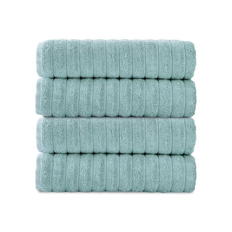 Brampton Turkish Cotton 4 Piece Bath Towels Set Heavyweight 27x54" - Spa Green