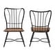 preview thumbnail 2 of 7, Carbon Loft Rudolph Industrial Metal and Wood Dining Chairs (Set of 2)