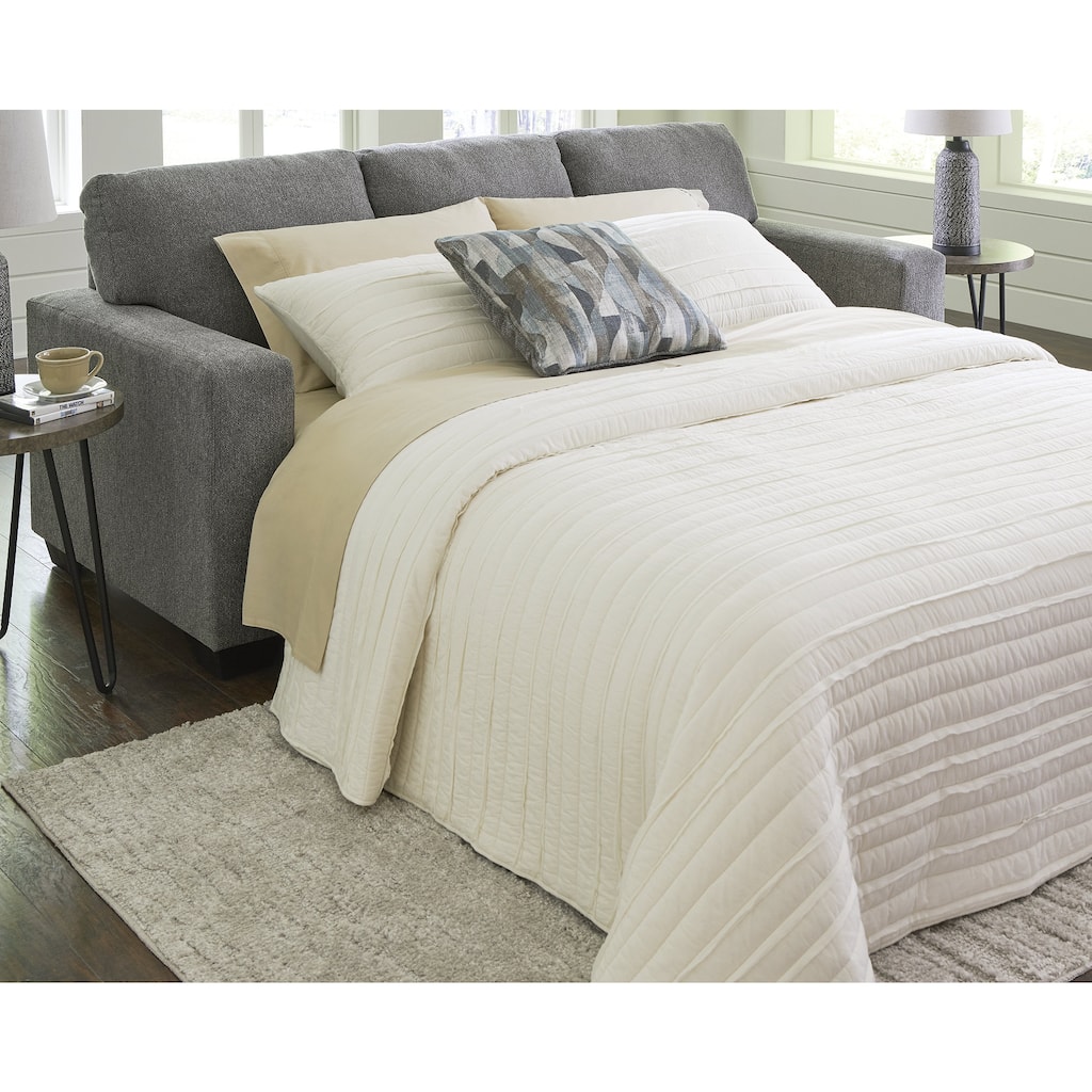 Signature Design by Ashley Deltona Graphite Queen Sofa Sleeper - 85"W x 38"D x 37"H