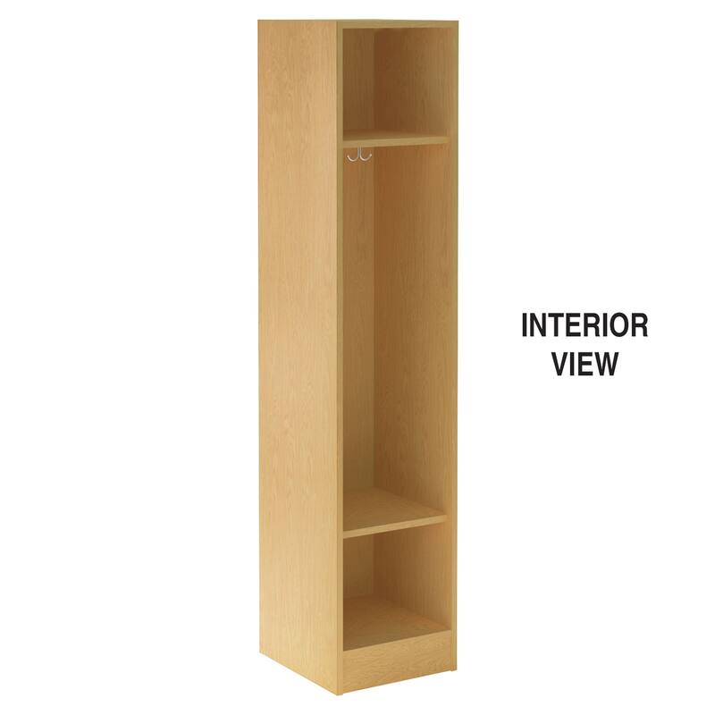 Single Locker Storage Unit with Shelf - 72" Tall - Secure Locking Door - Home, Gym, School