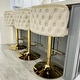 preview thumbnail 97 of 109, Modern Upholstered Swivel Adjusatble Height Leather Barstools Set of 6