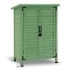 preview thumbnail 5 of 43, Mcombo Outdoor Wood Storage Cabinet, Small Size Garden Wooden Tool Shed with Double doors, Outside Tools Cabinet 0985CR Green