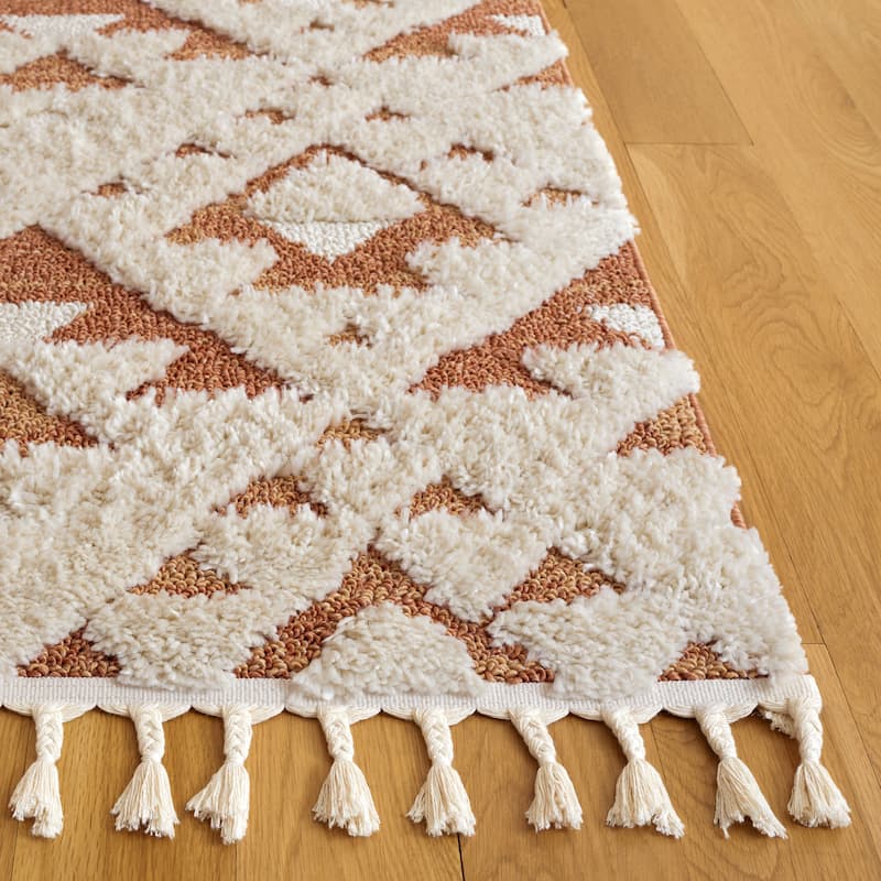 SAFAVIEH Moroccan Tassel Shag Kobi 2-inch Thick Rug