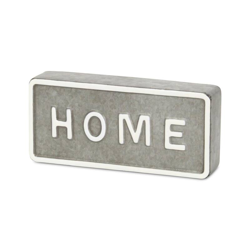 Rectangular Handcrafted Raised Home Metal Sign - 8.5"