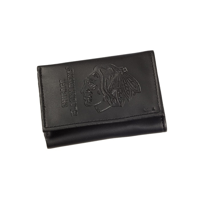 NHL Leather Tri-Fold Wallet - Blackhawks