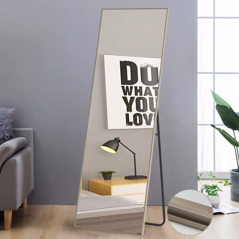Dovelina Modern Full Length Floor Mirror - Freestanding Vanity Mirror for Bathroom or Living Space