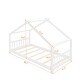 preview thumbnail 11 of 21, Twin Size House Bed Wood Bed Kids Bed with Playhouse Design