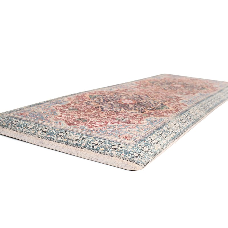 Transitional Medallion Cushioned Anti Fatigue Standing Kitchen Mat