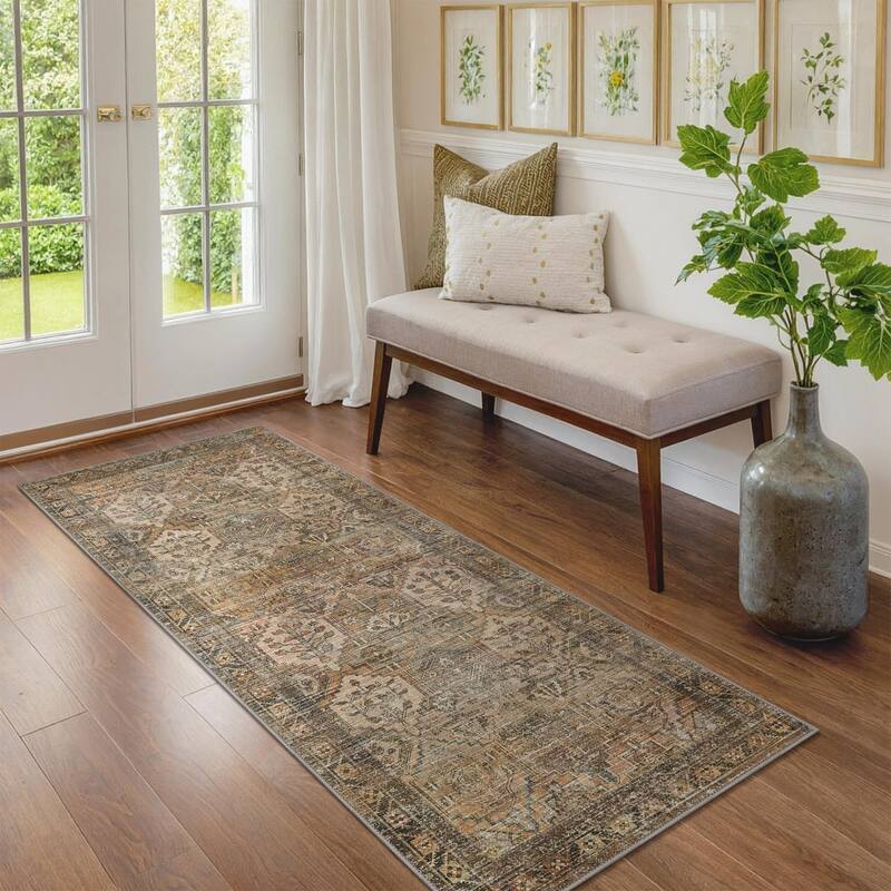 Mcow EverEase Collection Low Pile Machine Washable Non-Slip Area Rug