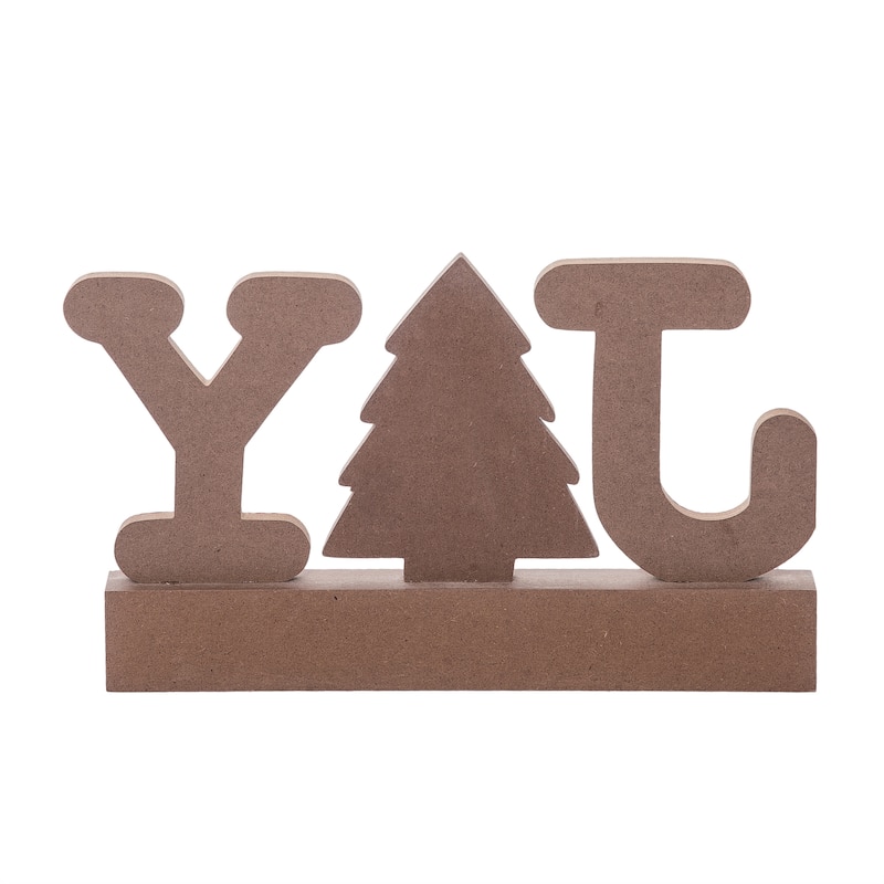 Transpac Wood 11 in. Multicolor Christmas Rustic Joy To The World
