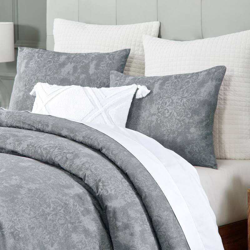 Better Trends Vincent Collection Poly/Cotton Damask Comforter Set with Sham-Supper Absorbent, Machine Washable, Tumble Dry