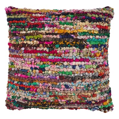 Sevita Boho Chindi Stripe Decorative Throw Pillow