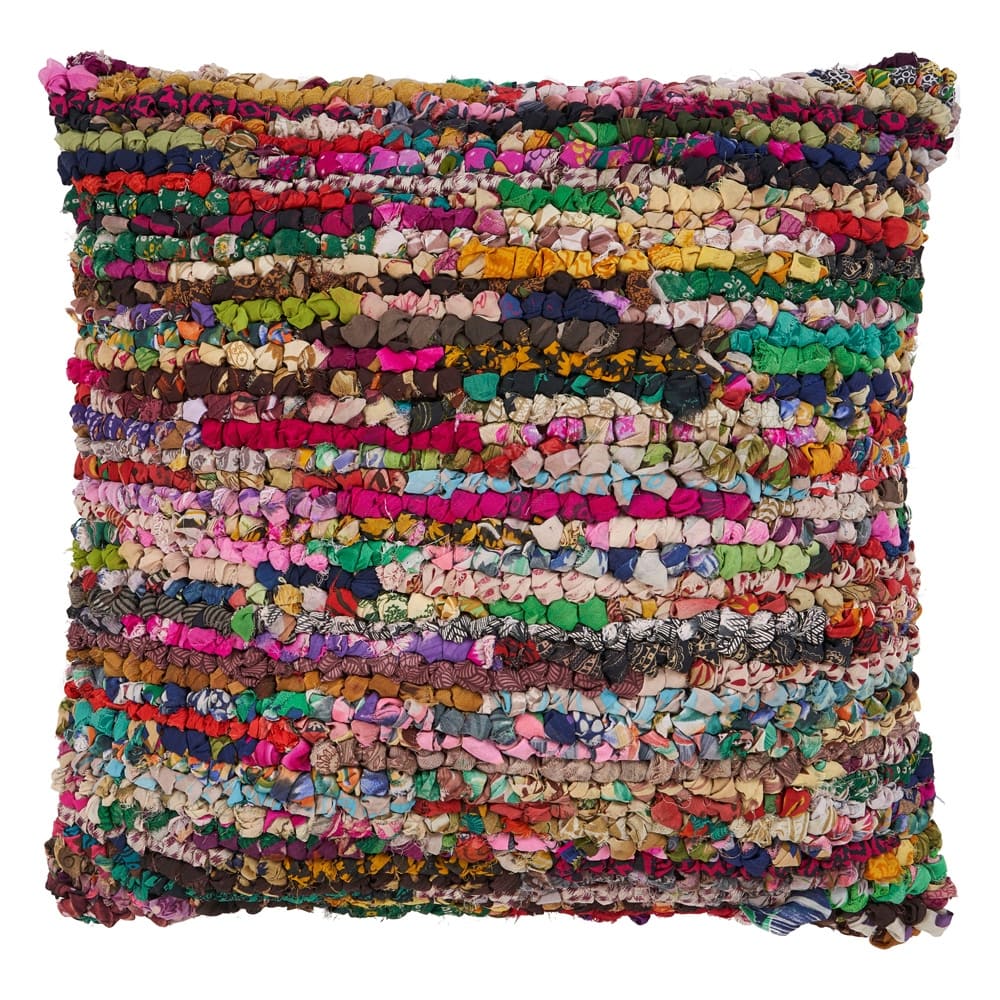 Sevita Boho Chindi Stripe Decorative Throw Pillow