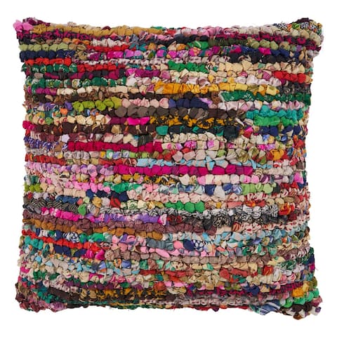 LR Home Boho Chindi Stripe 26-Inch Decorative Pillow