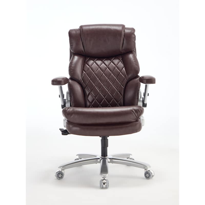 500lbs Big and Tall Office Chair for Heavy People Executive Office Chair with Wide Spring Seat, 360 Swivel Chair