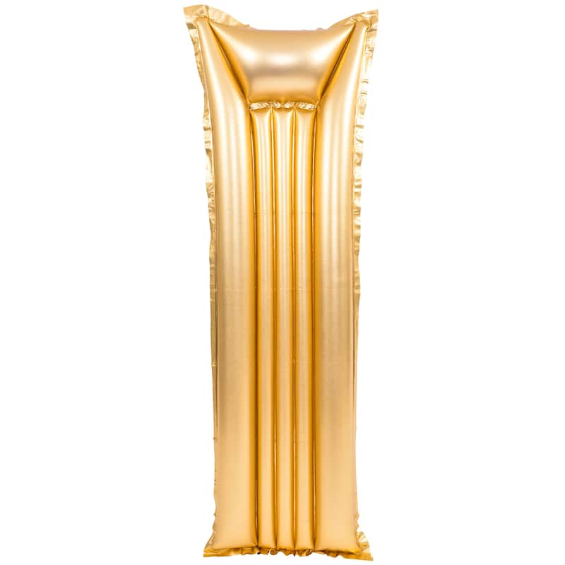 6' Inflatable Golden Swimming Pool Mattress Float