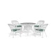 preview thumbnail 16 of 41, Portside Coastal White Outdoor Wicker Dining Set (5-Piece)