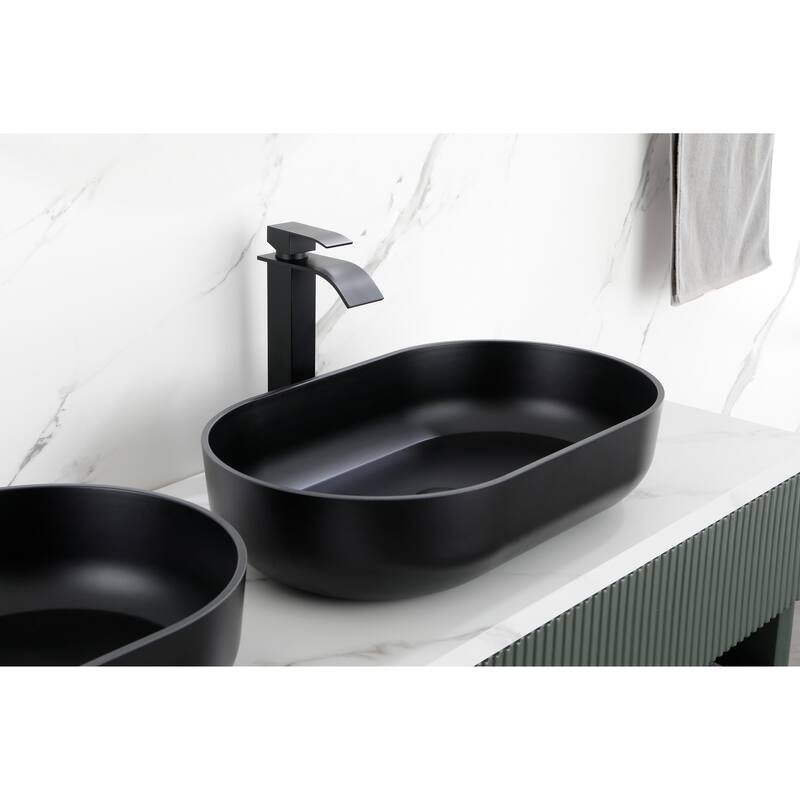 Eco-Friendly 24-Inch Acrylic Rectangular Vessel Sink, Durable and Hygienic, for Modern Bathroom Design - 24in L