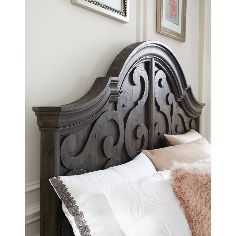 Magnussen Home Bellamy Peppercorn Shaped Panel Bed