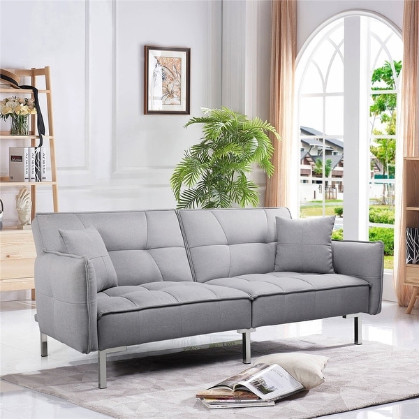 Futon Sofa Bed Memory Foam Couch Sleeper Daybed Foldable Convertible  Loveseat, Dark Gray - On Sale - Bed Bath & Beyond - 37954010