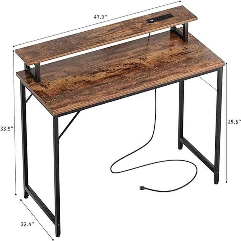 Computer Desk with Power Outlets