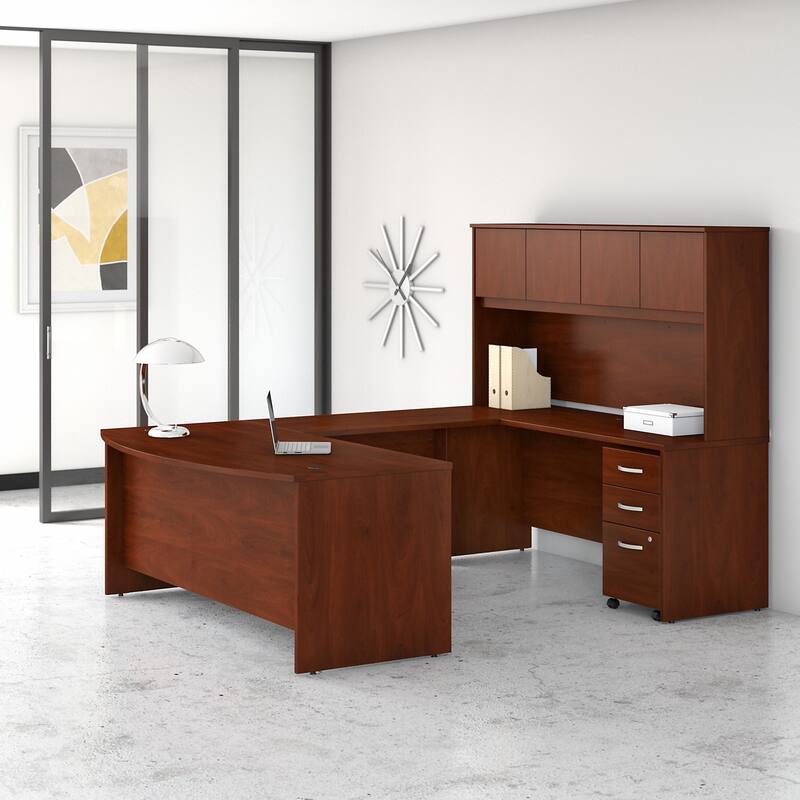 Studio C 72W U Desk with Hutch and Drawers by Bush Business Furniture