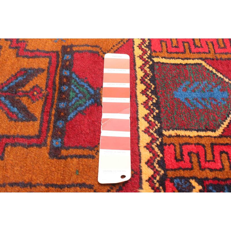 ECARPETGALLERY Hand-knotted Teimani Red Wool Rug - 3'3 x 6'9