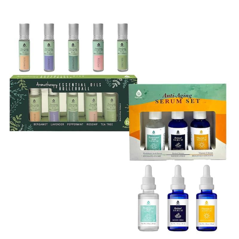 Aromatherapy Essential Oils Rollerballs (Bergamot, Lavender, Peppermint, Rosehip, Tea Tree) - Exfoilants