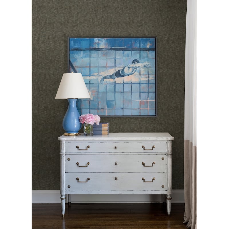 A-Street Prints Genji Dark Grey Woven Wallpaper