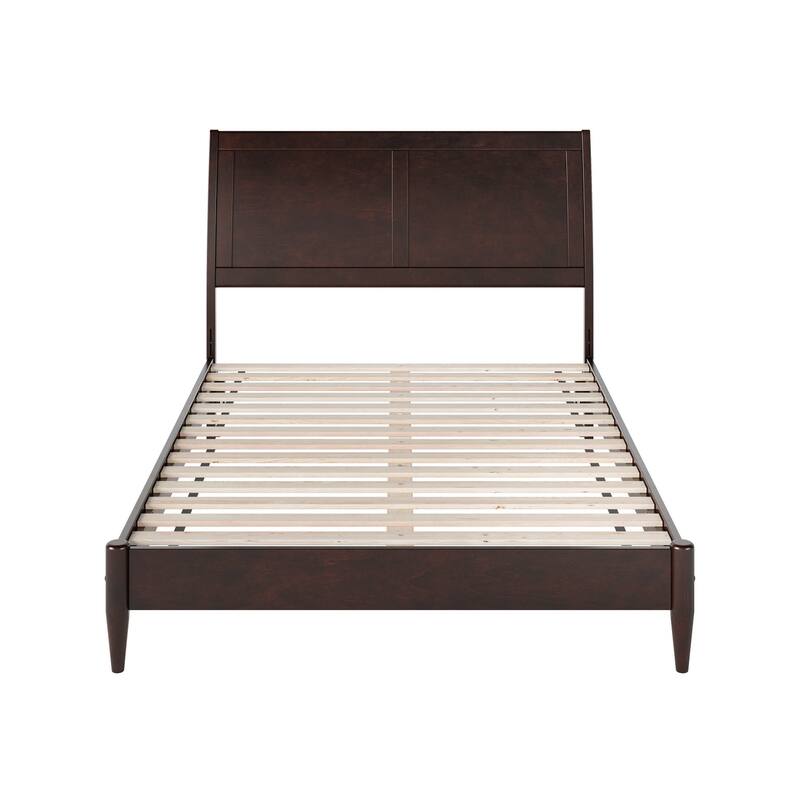 Valencia Solid Wood Low Profile Sleigh Platform Bed