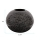preview thumbnail 6 of 4, Allan Andrews Chiseled Texture Black Iron Globe Vase, Large - 9H x 11W x 11D