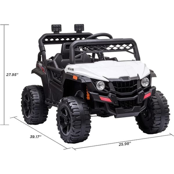 dimension image slide 1 of 4, 12V Kids Ride On Car Truck Parent Remote Contro Spring Suspension
