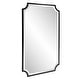 preview thumbnail 5 of 8, Allan Andrews Rectangular Wall Mirror with Scooped Stainless Steel Frame - 24"W x 36"H
