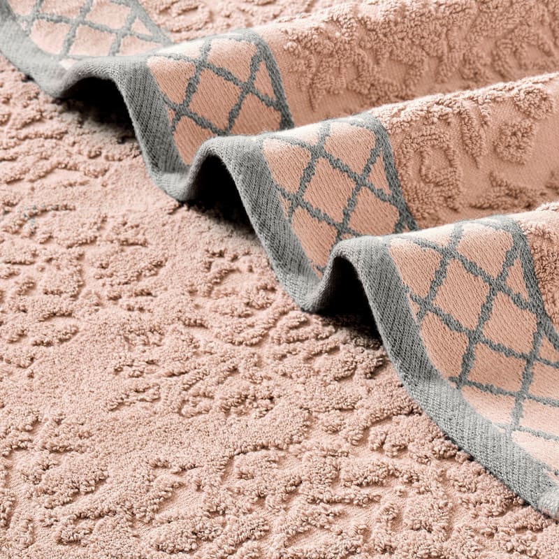 Modern Threads Damask Jacquard 6-piece Embellished Border Towel Set