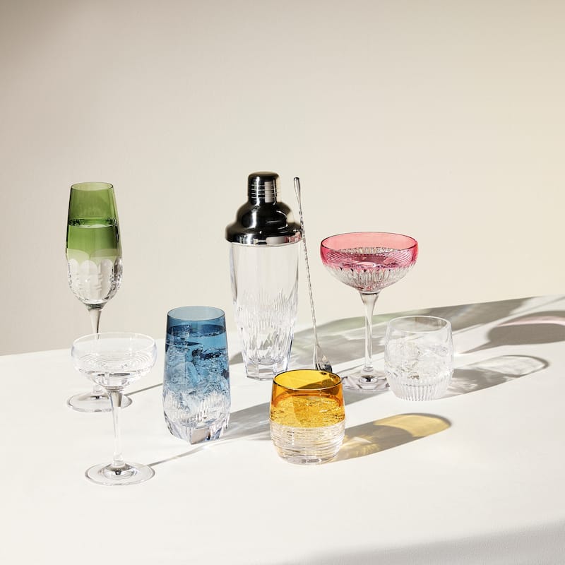 Waterford Mixology Colour Large Coupe 9floz, Mixed Pattern, Set of 4