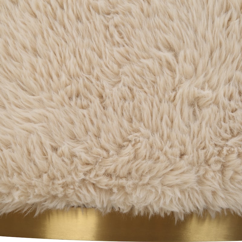 Uttermost Crue Sheepskin Swivel Chair - 33" H x 30.5" W x 32"D