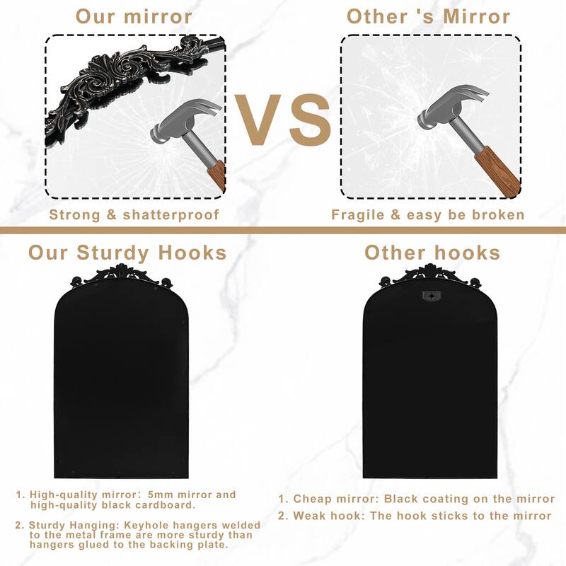 Traditional Baroque Ornate Wall Mirror