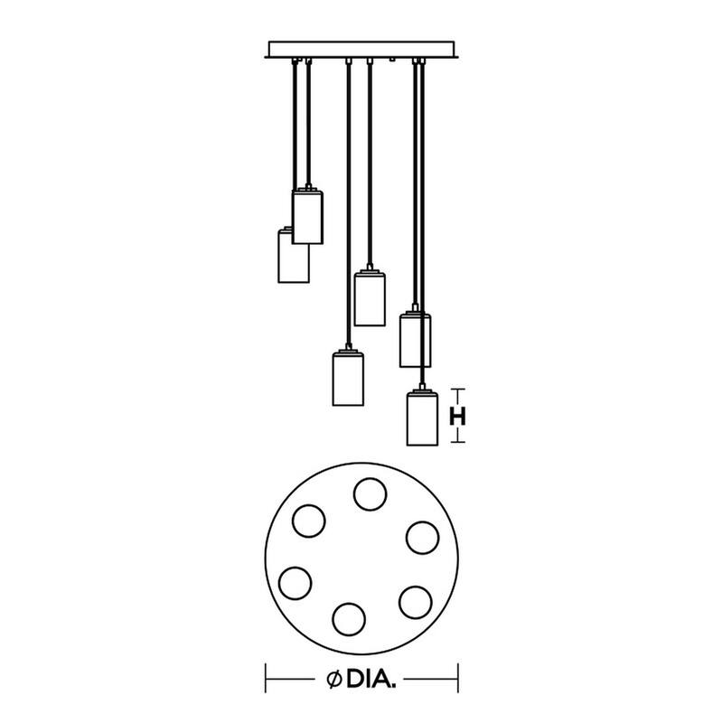 Leo 6 Light Round Pendant