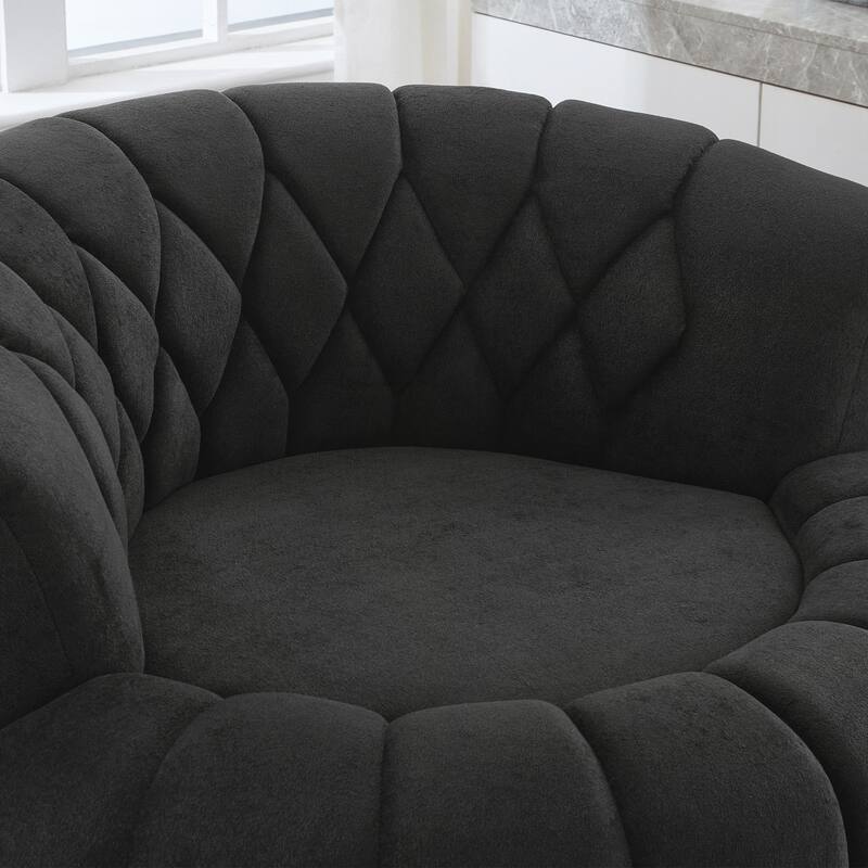 Accent Chair 360°Swivel Chair Sofa Barrel Swivel Chair Round Club Chair