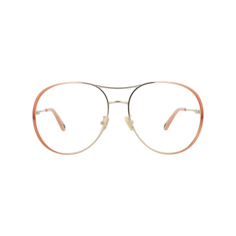 Chloé Aviator-Frame Metal Optical Frames - Nude Nude Transparent - Nude Nude Transparent - Multi