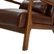 preview thumbnail 105 of 107, Glitzhome Set of 2 30.75"H Mid-Century Modern PU Leather Accent Armchairs with Rubberwood Frame - 25.75"L x 33.75"W x 30.75"H