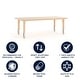 preview thumbnail 2 of 41, 23.625"W x 47.25"L Plastic Adjustable Activity Table-School Table for 6