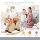 preview thumbnail 6 of 8, Plush Lion Rocking Horse with Seat Belt and Realistic Sounds for Toddlers