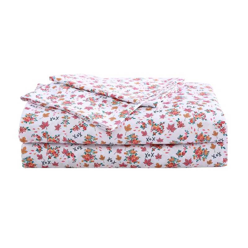 Betsey Johnson Printed Novelty Sheet Sets - Fall Foliage - King